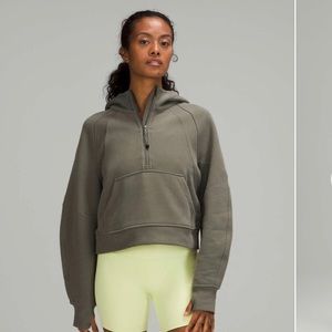Lululemon Oversized Scuba 1/2 Zip Hoodie M/L Grey Sage